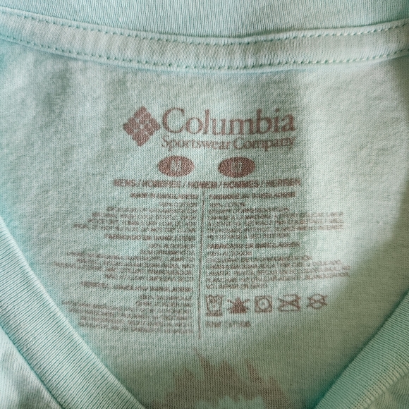 Columbia Men's Cotton Short Sleeve Graphic Print T Shirt in Aqua Swordfish - Picture 3 of 4